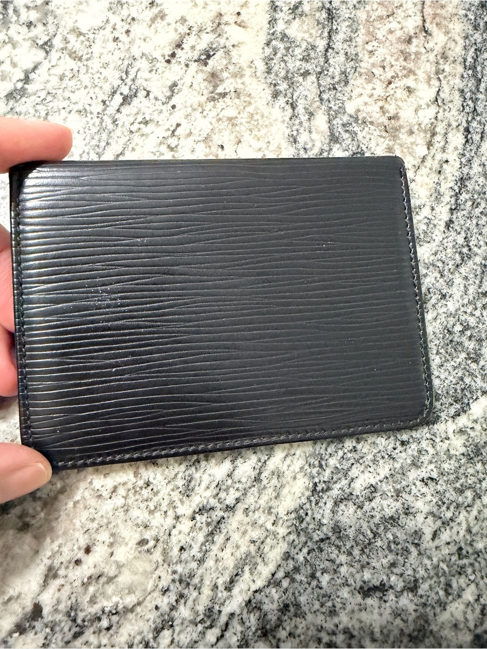 Louis Vuitton Black Epi Leather Card Sleeve - Picture 3 of 5